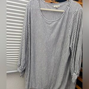 Grey and white blouse